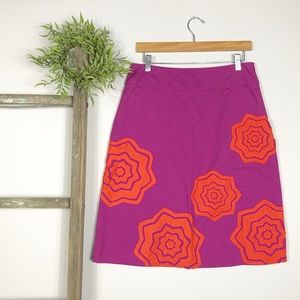 Boden | Floral Appliqué Skirt